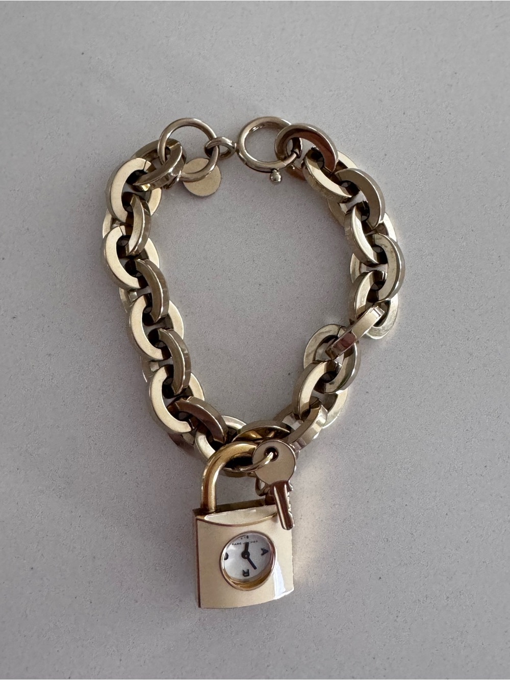 Marc By Marc Jacobs Gold-Tone Padlock Charm Bracelet with Mini Dial